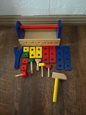 Melissa & Douge Wooden Tool Kit Playset - Multicolor Kids Building Toy